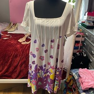 eci size 14 white/floral woman’s dress